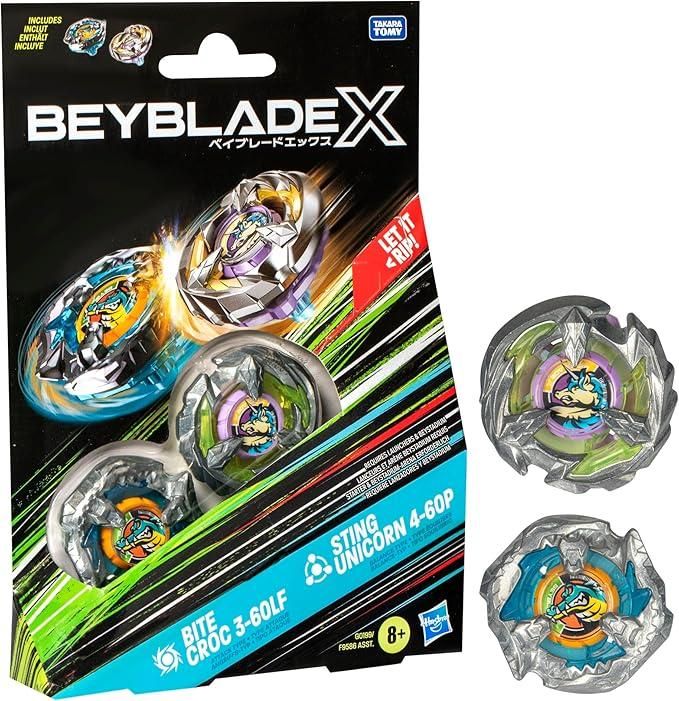 Hasbro - Beyblade X - Bite Croc 3-60LF and Sting Unicorn 4-60P