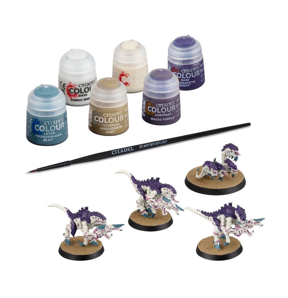 Warhammer 40 Tiranidi: Set Termagant e Sciame Sventratore + Colori - Termagants and Ripper Swarm + Paints