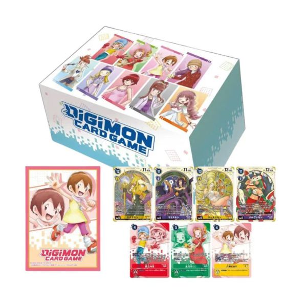 Digimon Card Game Premium Heroines Set PB - 18 26 Carte 60 Sleeves Storage Box Bandai JAP