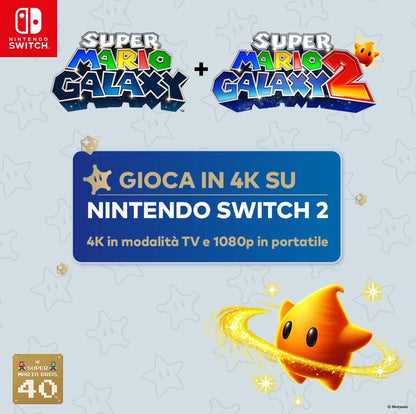 Nintendo Switch Super Mario Galaxy + Super Mario Galaxy 2 - Upgrade Gratuito Per Nintendo Switch 2