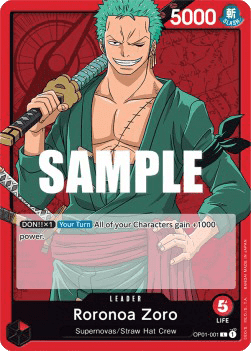 Roronoa Zoro OP01 - 001 V1 [OP01] [Inglese] Leader