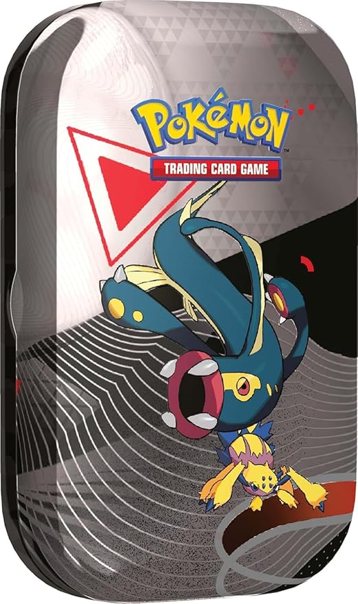 Pokémon TCG: Black Bolt & White Flare – Mini Tin UnimaPokemon TCG Scarlatto e Violetto Luce Nera Fuoco Bianco INGLESE TIN SINGOLA CASUALE