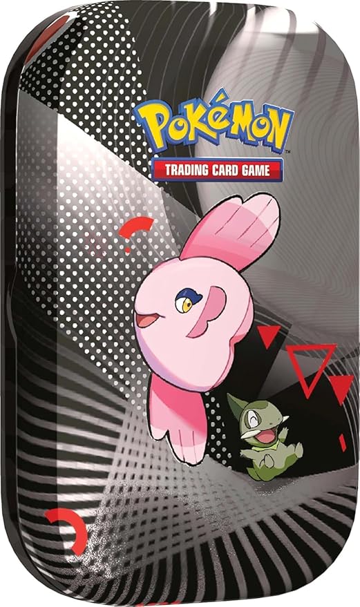 Pokémon TCG: Black Bolt & White Flare – Mini Tin UnimaPokemon TCG Scarlatto e Violetto Luce Nera Fuoco Bianco INGLESE TIN SINGOLA CASUALE