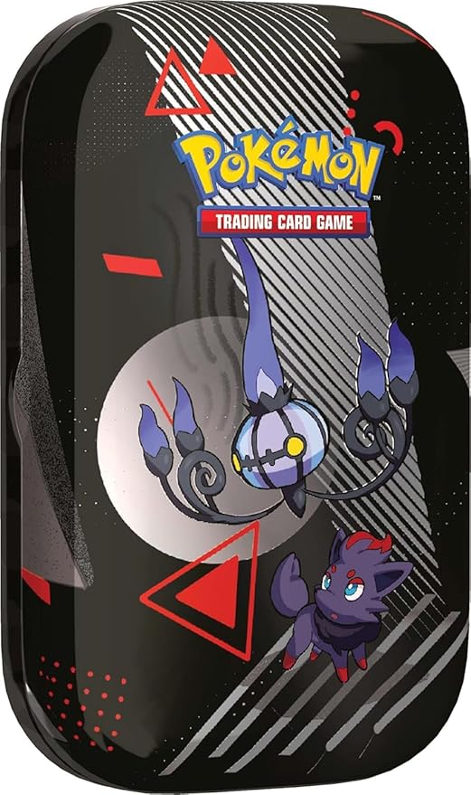 Pokémon TCG: Black Bolt & White Flare – Mini Tin UnimaPokemon TCG Scarlatto e Violetto Luce Nera Fuoco Bianco INGLESE TIN SINGOLA CASUALE