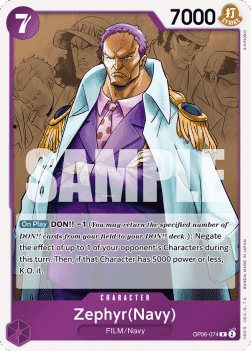 Zephyr Navy OP06 - 074 [OP06] [Inglese] Rare
