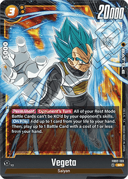 Vegeta FB02 - 133 Fusion World V 1 - Super Rare [FB02] [Inglese] Super Rare