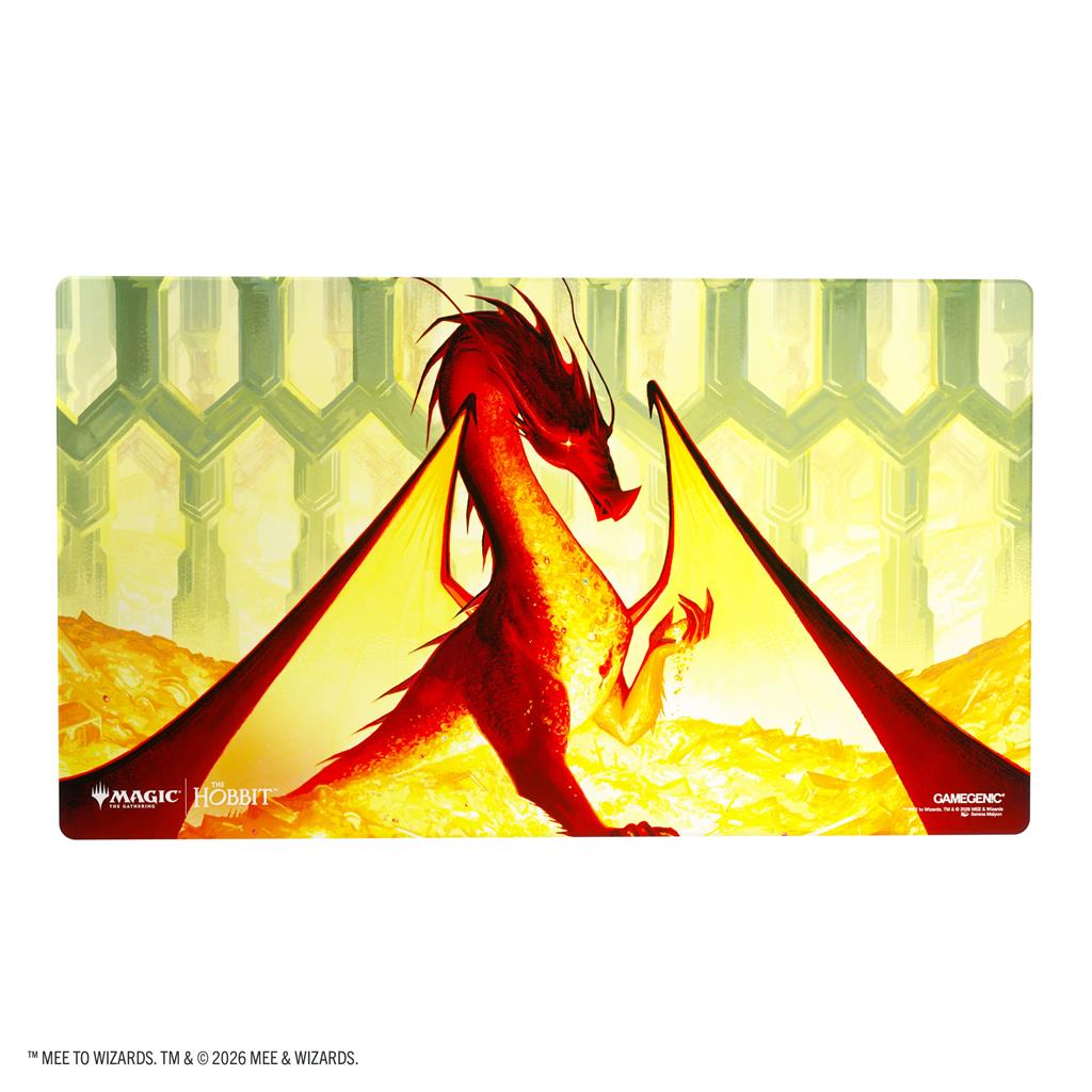 Gamegenic Shiny Playmat Magic: The Gathering – Lo Hobbit Smaug the Golden | Tappetino da Gioco 61x35 cm ENG