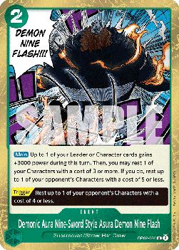 Demonic Aura Nine - Sword Style Asura Demon Nine Flash OP07 - 036 [OP07] [Inglese] Rare