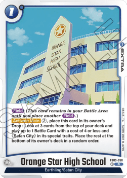 Orange Star High School FB03 - 050 Fusion World [FB03] [Inglese] Rare