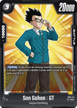 Son Gohan : GT FB03 - 114 Fusion World [FB03] [Inglese] Rare