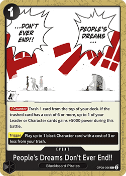 People's Dreams Don't Ever End ! ! OP08 - 096 [OP08] [Inglese] Common