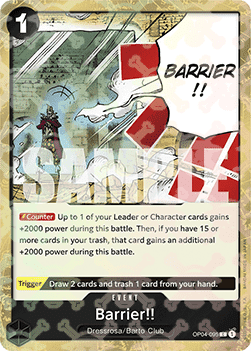 Barrier ! ! OP04 - 095 V2 [PRB01] [Inglese] Common