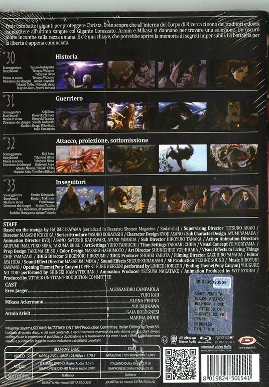 L' attacco dei giganti Stagione 2 Parte 2 Limited Edition (DVD + Blu-ray)
