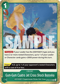 Gum - Gum Cuatro Jet Cross Shock Bazooka OP09 - 039 [OP09] [Inglese] Rare