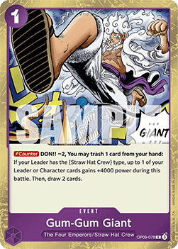 Gum - Gum Giant OP09 - 078 [OP09] [Inglese] Rare