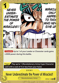 Never Underestimate the Power of Miracles ! ! OP09 - 116 [OP09] [Inglese] Common