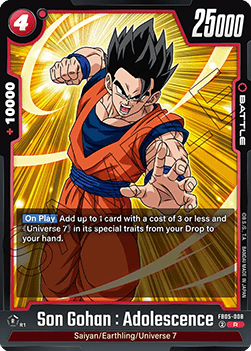 Son Gohan : Adolescence FB05 - 008 Fusion World [FB05] [Inglese] Rare