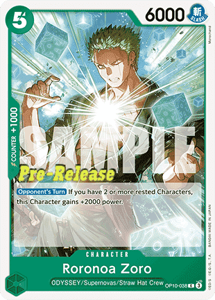Roronoa Zoro OP10 - 038 [OP10P] [Inglese] Common