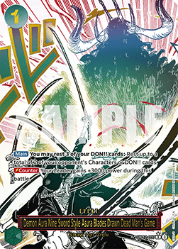 Demon Aura Nine Sword Style Asura Blades Drawn Dead Man's Game OP12 - 037 V2 [OP12] [Inglese] Alternate Art