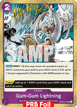 Gum - Gum Lightning OP09 - 077 V2 [PRB02] [Inglese] Uncommon