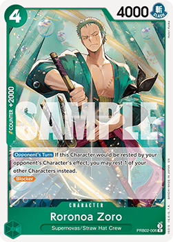 Roronoa Zoro PRB02 - 006 V1 [PRB02] [Inglese] Rare