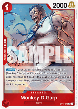 Monkey D Garp OP13 - 016 V1 [OP13] [Inglese] Rare