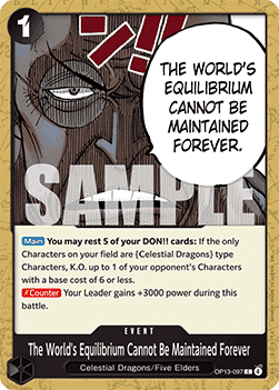 The World's Equilibrium Cannot Be Maintained Forever OP13 - 097 [OP13] [Inglese] Common