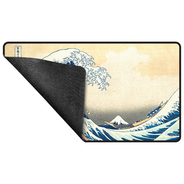 Ultra PRO: Playmat The Great Wave Off Kanagawa – Edizione Black Stitched – Tappetino da Gioco e Scrivania