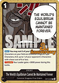 The World's Equilibrium Cannot Be Maintained Forever OP13 - 097 [OP13P] [Inglese] Common