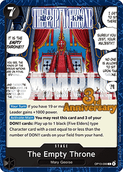 The Empty Throne OP13 - 099 [OP13P] [Inglese] Common