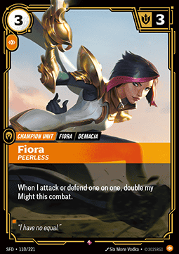 Fiora , Peerless V 1 - Rare [SFD] [Cinese Semplificato]
