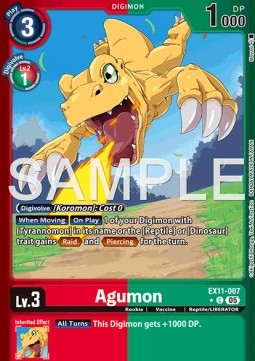 Agumon EX11 - 007 V2 [EX-11] [Inglese] Alternative Art