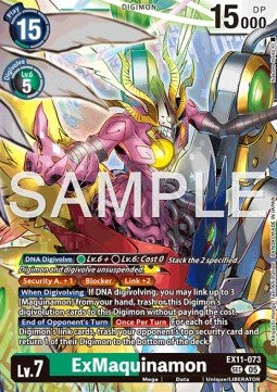 ExMaquinamon EX11 - 073 V1 [EX-11] [Inglese] Secret Rare