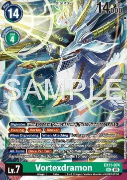 Vortexdramon EX11 - 074 V1 [EX-11] [Inglese] Secret Rare