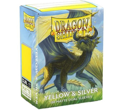 Dragon Shield: Dual Matte – 100 Bustine Protettive Formato Standard – Yellow & Silver