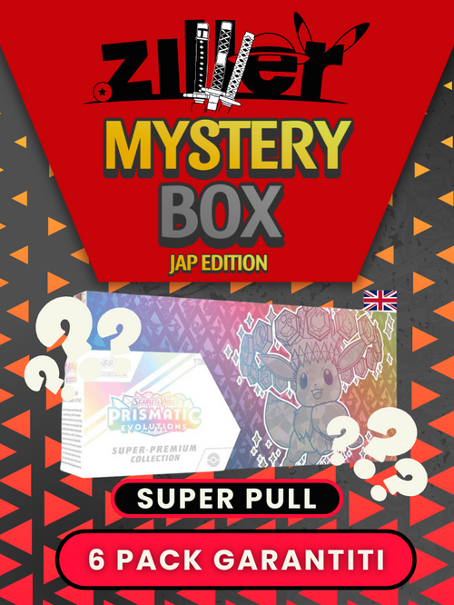 POKEMON CARTE Collezionabili TCG MYSTERY BOX - JAPAN EDITION con Super Pull La SUPER PREMIUM EVOLUZIONI PRISMATICHE ENG