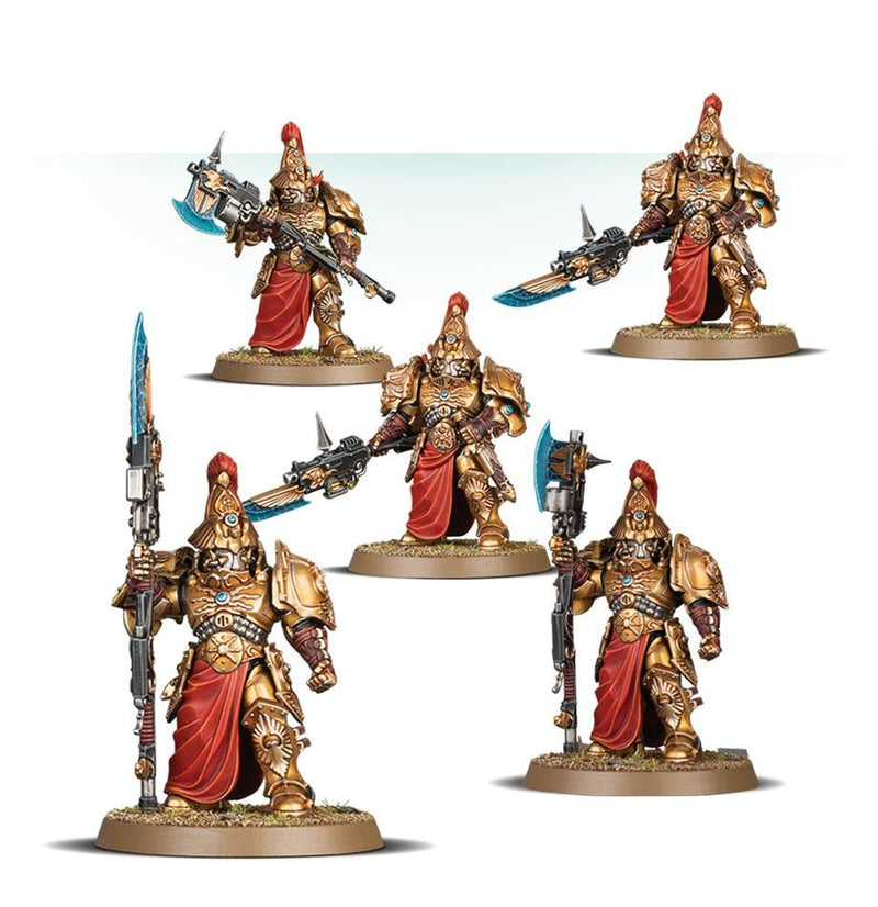 Warhammer 40K Custodian Wardens Sentinelle Custodi - 5 Miniature Adeptus Custodes (Inglese)