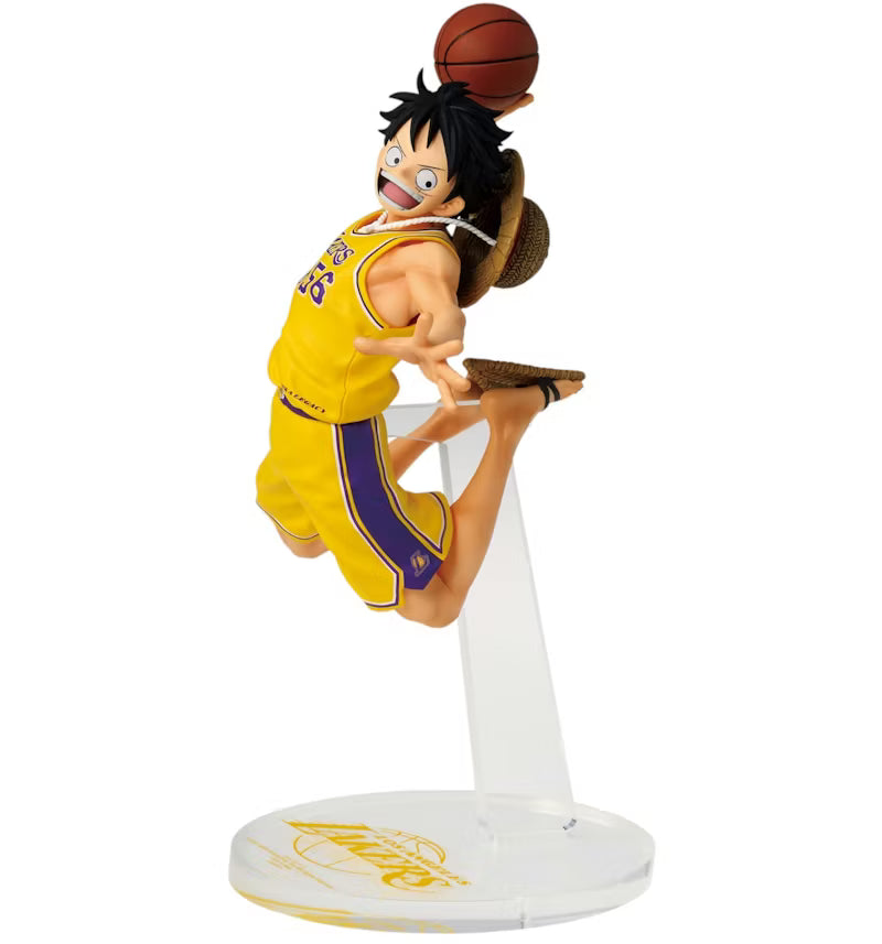 Banpresto One Piece NBA Master Stars Piece Monkey D. Luffy Los Angeles Lakers 17cm
