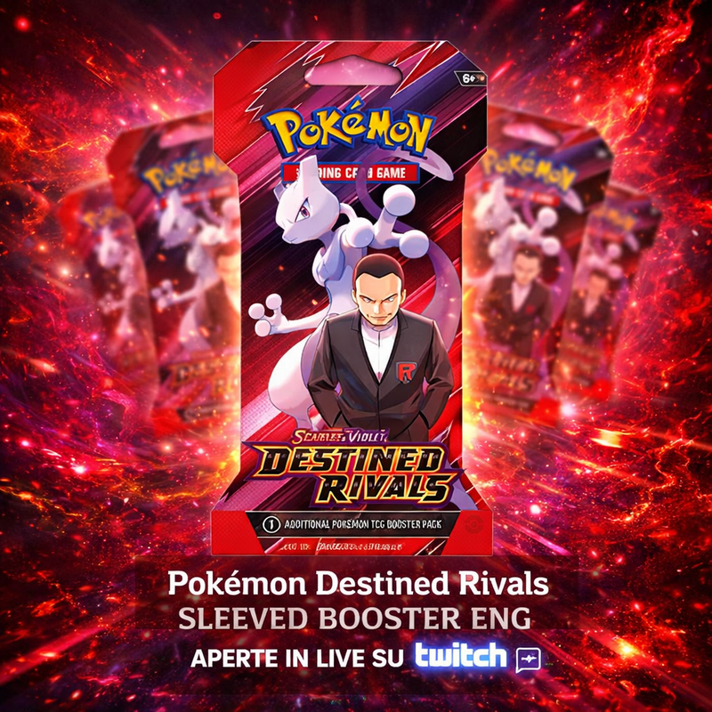 Pokémon Destined Rivals Sleeved Booster ENG | GCC Scarlatto e Violetto – Rivali Predestinati (1x Artwork Casuale)