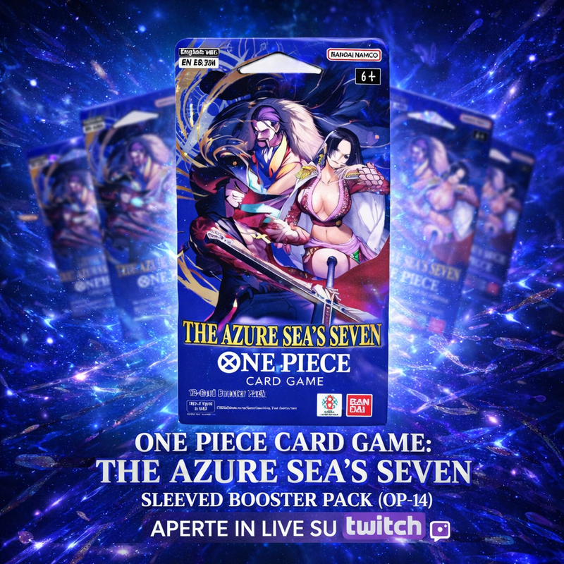 One Piece Card Game The Azure Sea's Seven Sleeved Booster Pack OP - 14