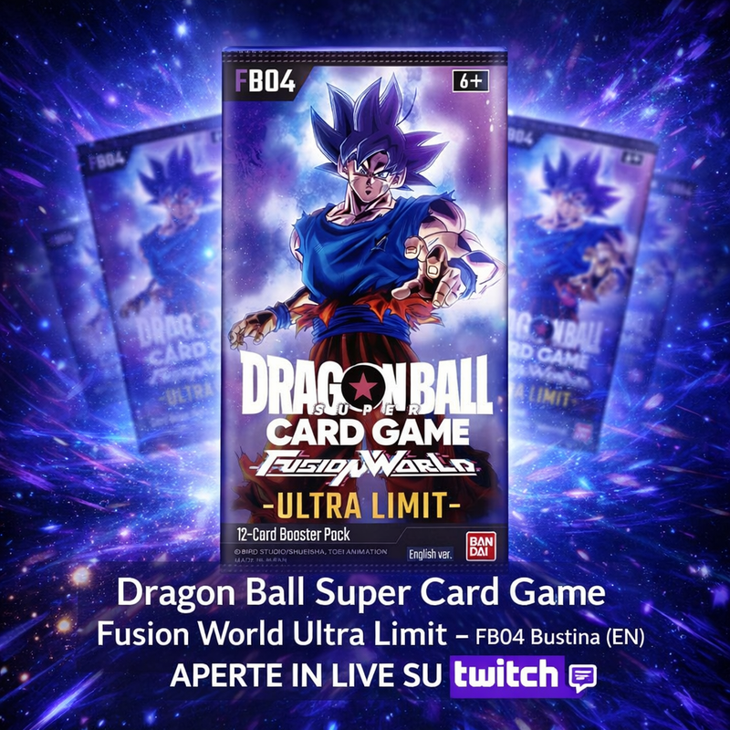 Dragon Ball Super Card Game Fusion World Ultra Limit FB - 04 Booster Pack ENG - Aperto in Live su Twitch