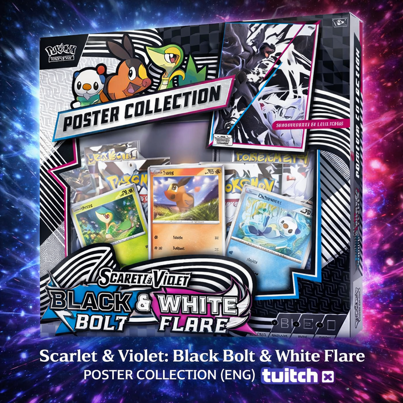 Pokémon TCG Scarlet & Violet Black Bolt & White Flare Poster Collection ENG OFFERTA COMMUNITY
