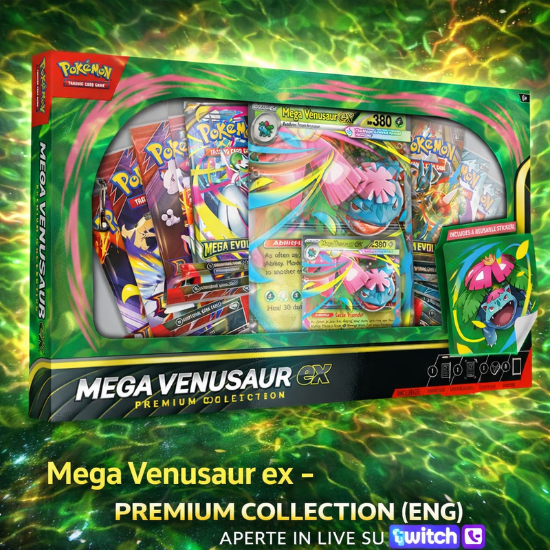 Pokémon Mega Venusaur ex Premium Collection ENG - GCC Pokémon Buste Promo OFFERTA COMMUNITY