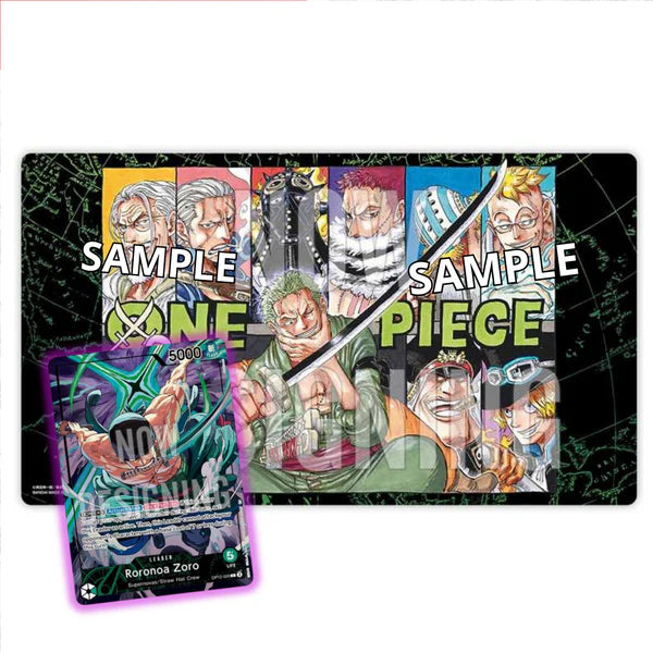 Preorder Bandai Limited Edition - One Piece Card Game Playmat + Zoro Promo Card - Pre ordine - Edizione Limitata - Tappetino + Carta Promozionale Di Zoro