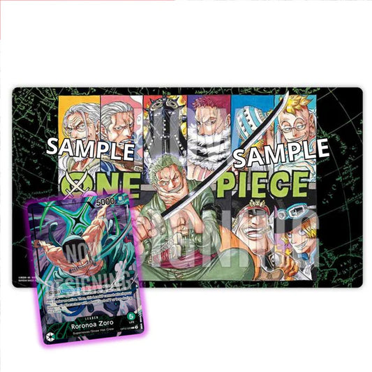 Preorder Bandai Limited Edition - One Piece Card Game Playmat + Zoro Promo Card - Pre ordine - Edizione Limitata - Tappetino + Carta Promozionale Di Zoro