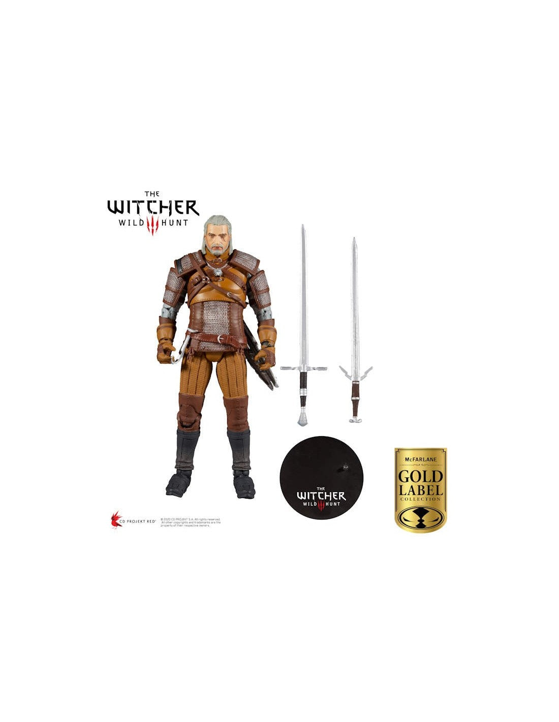 MCFARLANE THE WITCHER GERALT OF RIVIA 18 CM GOLD LABEL SERIES ACTION FIGURE NEW!