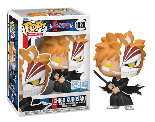 Funko POP ! Bleach 1828 Ichigo Kurosaki Half Mask Special Edition ITA