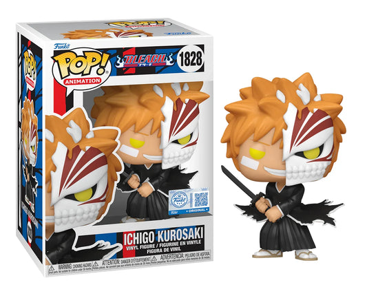 Funko POP ! Bleach 1828 Ichigo Kurosaki Half Mask Special Edition ITA