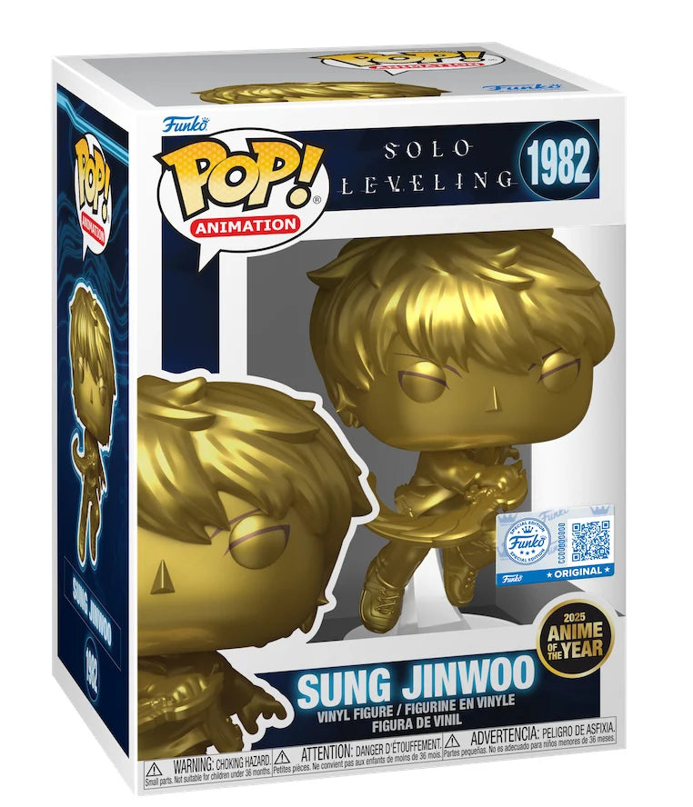 Funko POP Solo Leveling N ° 1982 Sung Jinwoo Anime Of The Year With Case ENG