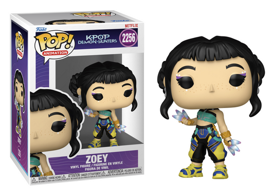 Funko Pop Demon Hunters Zoey 2256 Animation Bobble Head Vinyl Figure